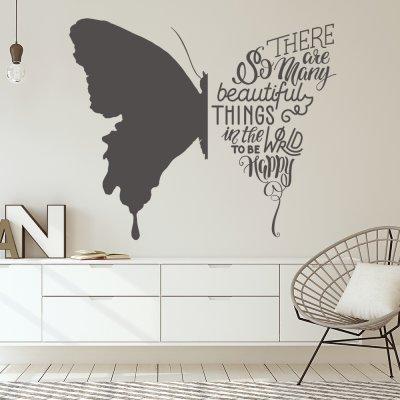 Вінілова інтер'єрна наклейка декор на стіну та шпалери «Багато гарних речей» з оракалу