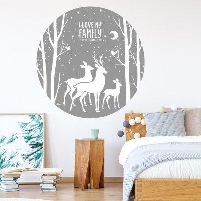 Вінілова інтер'єрна наклейка декор на стіну та шпалери «Улюблена сім'я» з оракалу