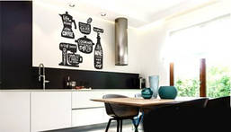 Вінілова інтер'єрна наклейка декор на стіну та шпалери «Вінтажна кухня» з оракалу