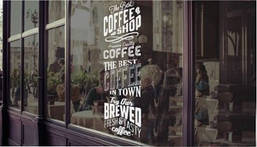 Вінілова інтер'єрна наклейка декор на стіну та шпалери «Best Coffee» з оракалу