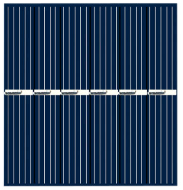 Сонячна панель АК6055, 60*55мм, 0,45 W, 3V, 150 mA, полі