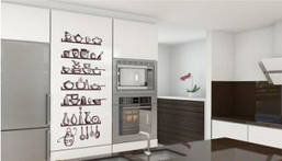 Вінілова інтер'єрна наклейка декор на стіну та шпалери «Буфет» з оракалу