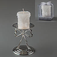 Свадебная свеча (6 см) (цвет кремовый, белый), Elisey,