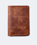 Кардхолдер кредитниця з натуральної шкіри "Onda" коричневий, фото 2