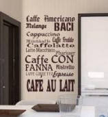Виниловая интерьерная наклейка декор на стену и обои «Виды кофе» с оракала