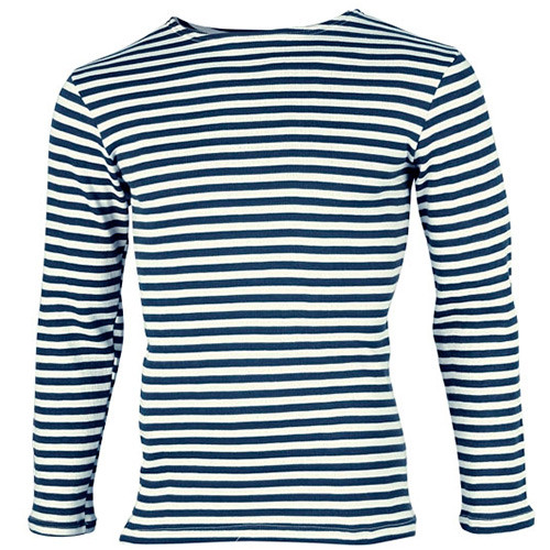 Тельняшка ВМФ із довгим рукавом ГОСТ, чоловіча бавовняна 100%, армійська морська ткані смуги Україна, 48–60 розмір