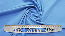 Тканина креп-костюмка однотонна колір сіро-блакитний