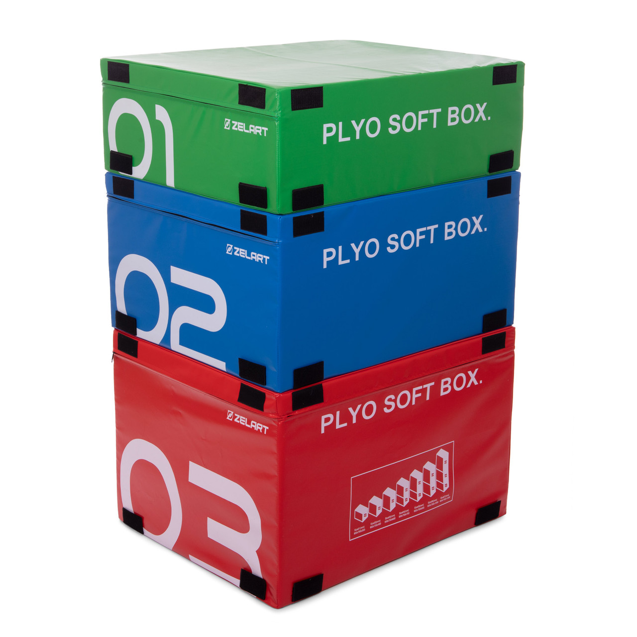 Бокс пліометричний м'який набір Zelart PLYO BOXES (FI-3634)