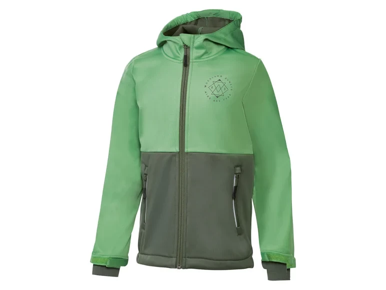Куртка для хлопчика софтшел зеленого кольору Crivit 122/128см