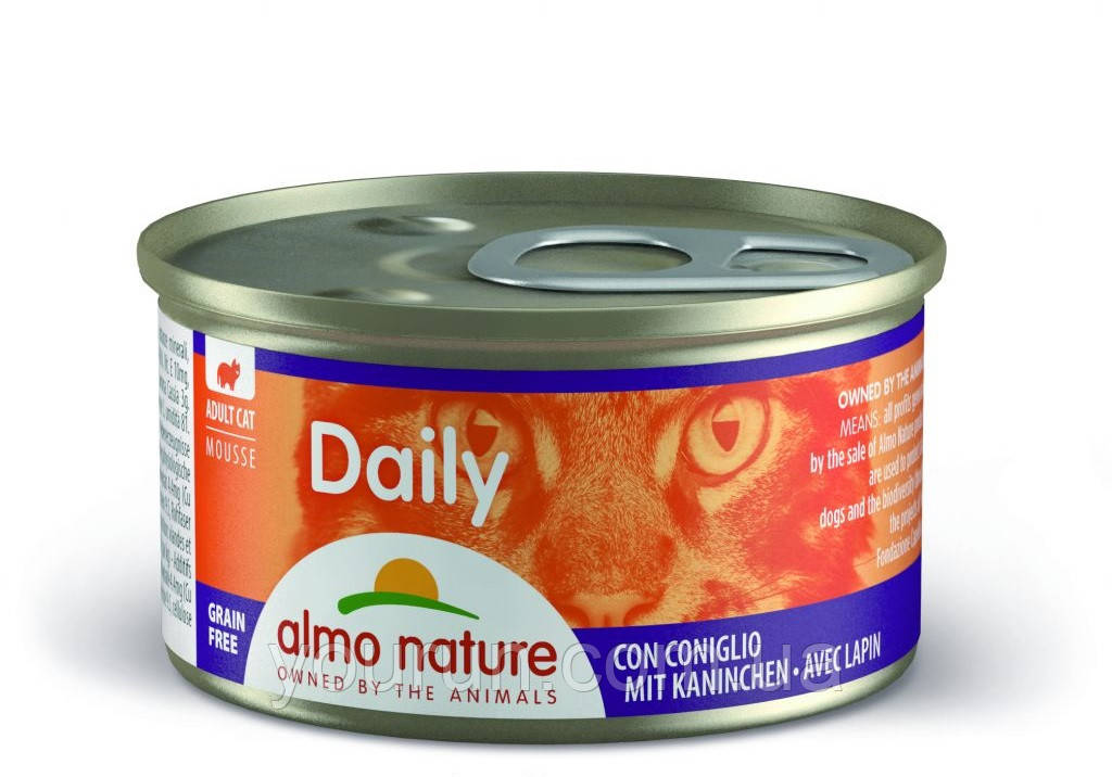 Альмо Nature (Альмо Натюр) Daily Menu Cat консерви для кішок мкс (з кроликом), фото 1