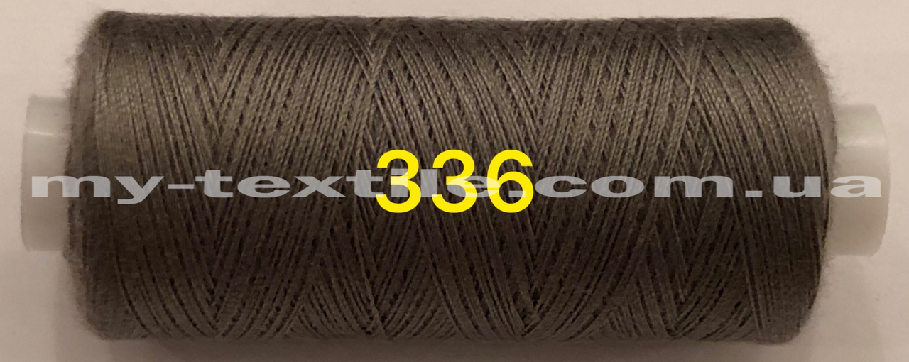 Нитка швейна 40s/2 400 ярдів Kiwi No336 Сіро-коричневий, фото 1