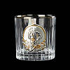 Кришталевий подарунковий набір чарок для горілки 6 шт з платиною Накладки Срібло Золото Boss Crystal Козаки, фото 8