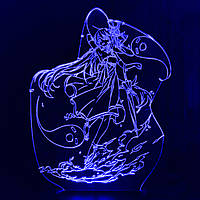 Акриловый светильник-ночник Ху Тао 2 синий tty-n001290