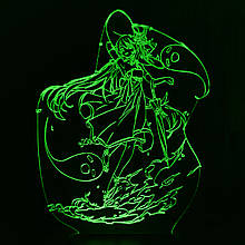 Акриловий світильник-нічник Ху Тао 2 зелений tty-n001291