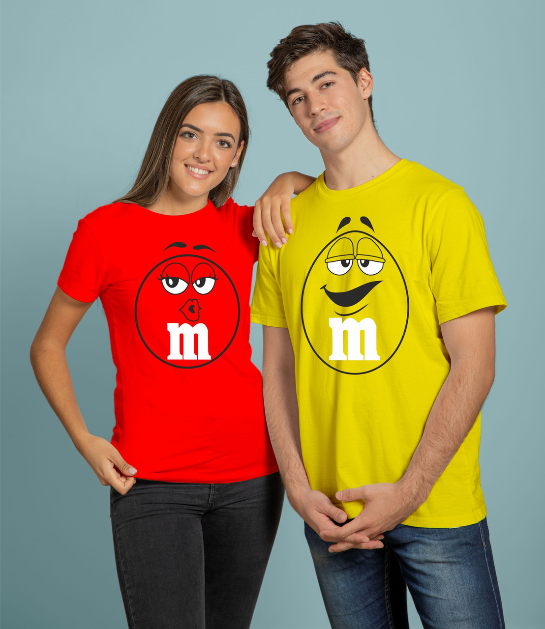 Прикольні парні футболки для двох M&M ммдмс, одяг для закоханих ммдемс подарунок для нього та для неї