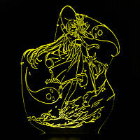 Акриловый светильник-ночник Ху Тао 2 желтый tty-n001293