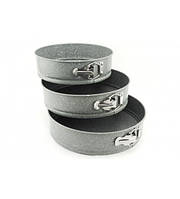 Набір з трьох круглих форм зі знімним дном A-Plus AP-0036