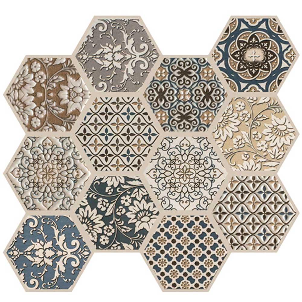 Плитка пластиковая 3Д самоклейка Соты Прованс 280*300*5 мм ПВХ вагонка ...