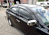 Вітровики, дефлектори вікон Mitsubishi Lancer X 2007- (Hic), фото 3