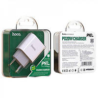 Зарядний пристрій Hoco C76A Plus Speed source PD 20W Charger Type-C White