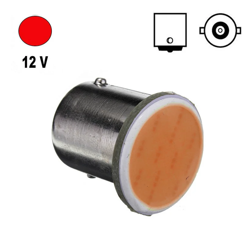 Автолампа Terra P21W/1156, цоколь BA15s, COB, червоний, 12V, фото 1