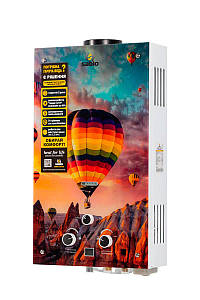 Газова колонка SABIO димохідна JSD20-AG213 10 л скло соняшник