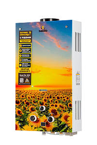 Газова колонка SABIO димохідна JSD20-AG214 10 л скло орхідея