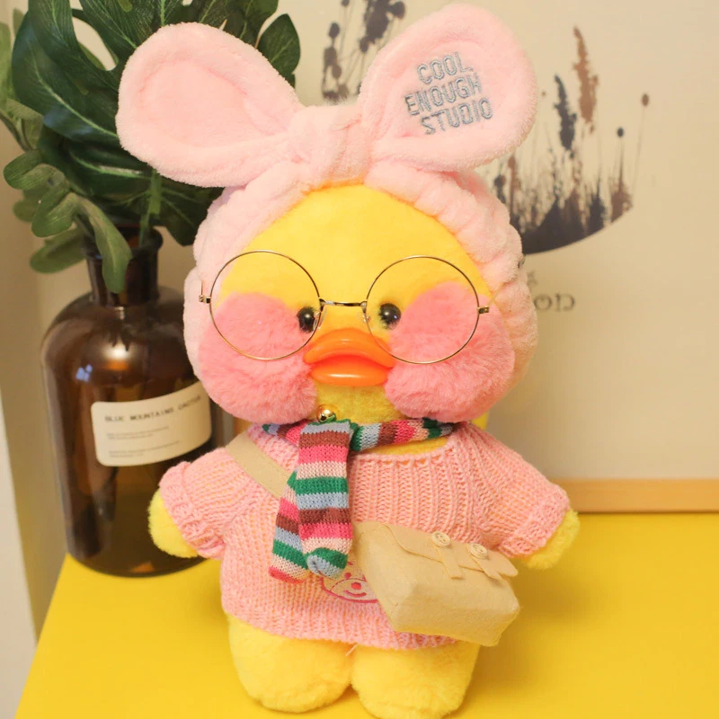 Качка лалафан — Плюшева іграшка Lalafanfan Cafe Mimi Duck 30 см