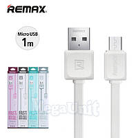 Remax RC-008 USB кабель 1м micro USB для Samsung Lenovo Nokia Белый