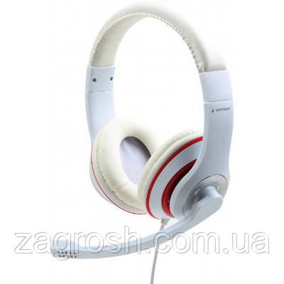 Promo Ціна! Навушники Gembird MHS-03 White/Red (MHS-03-WTRD) - тільки на ZaGrosh.com.ua
