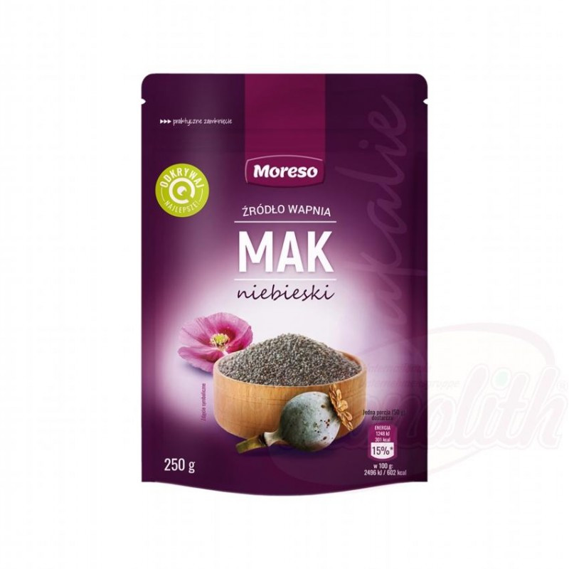 Мак цілісний натуральний для кондитерських виробів Moreso, 250 г, Польща