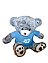 Ведмедик плюшевий Барні у в'язаному светрі різних кольорів 30 см, фото 2