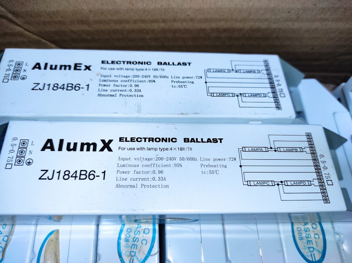 Електронний Балласт 4х18w AlumEx ZJ184B6-1 (демонтаж), фото 1