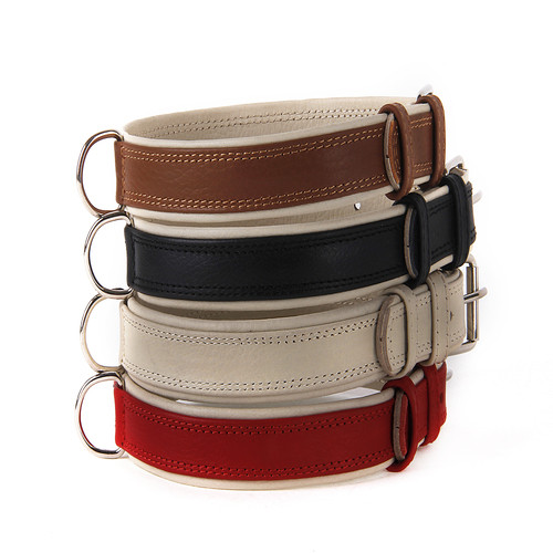 Нашийник 4307 30мм "Преміум" шкіра подвійний, фото 1