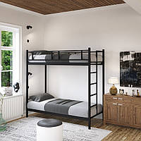 Ліжко двоярусне металеве в стилі лофт для підлітків та дорослих Фулхем Тенеро