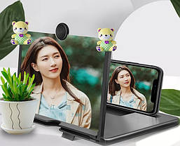 Збільшувач-підставка екрану телефону 3D Enlarged Screen 12 8022, чорна, фото 5