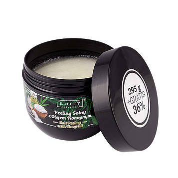 Соляний скраб з конопляною олією Editt 295 мл