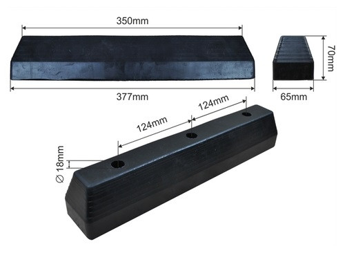 Відбійник гумовий причепа 375х65х68 мм SCHMITZ, фото 1