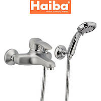 Смеситель для ванны короткий нос HAIBA FOCUS SATIN Euro-009