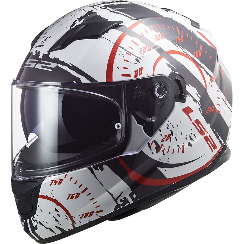 Мотошолом LS2 FF320 stream evo tacho white black red