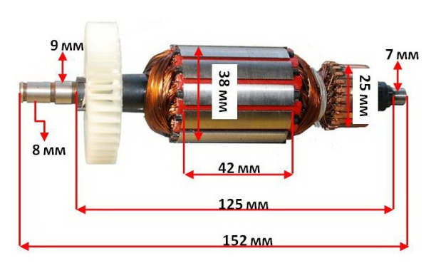 Якір болгарка Зеніт ЗУШ-125/1000, фото 1
