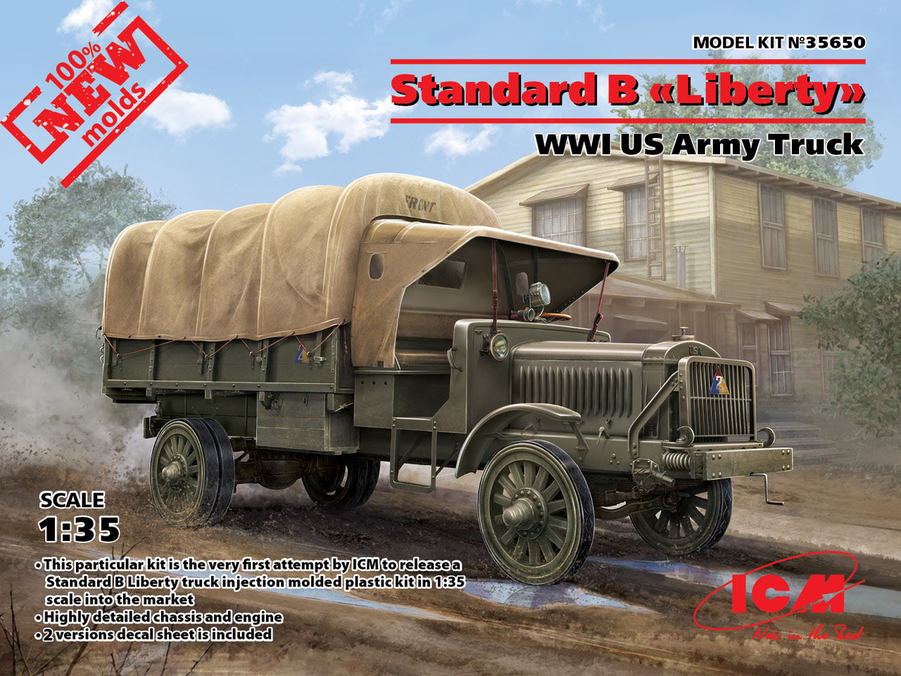 Пластикова модель 1/35 ICM 35650 американська вантажівка Standard B Liberty, фото 1