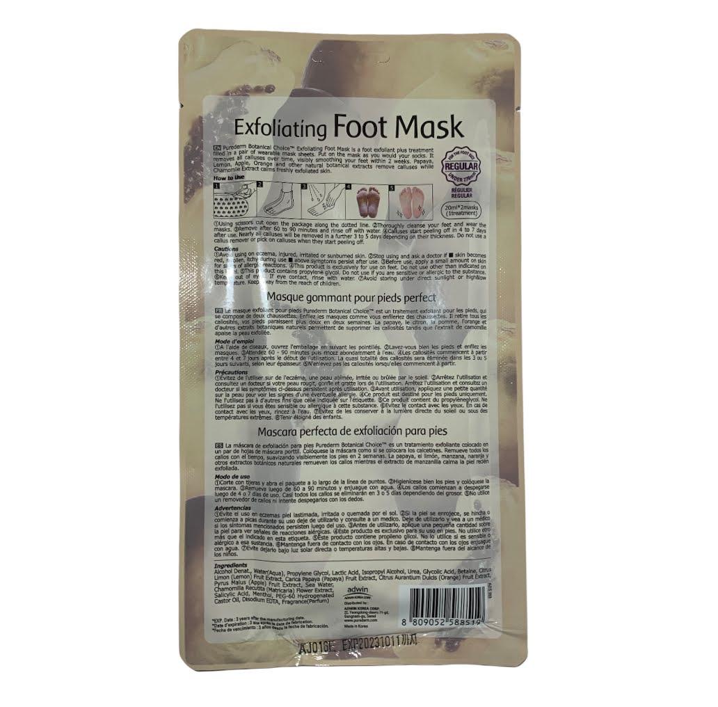 Педикюрні носочки з екстрактами папаї та ромашки Purederm Exfoliating Foot Mask Regular - 1 пара - фото 2 - id-p1168786722