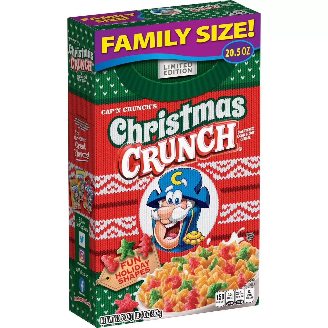 Пластівці cap'n Crunch Christmas Crunch 582g, фото 1