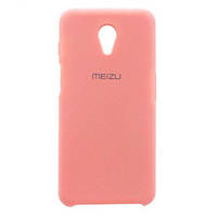 Meizu M6s чехол микрофибра Silicone cover pink