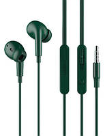 Наушники вакуумные проводные с микрофоном Uiisii UX Зеленый (790043)