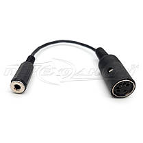 Кабель-переходник гнездо 3.5 стерео - гнездо DIN 5pin (пластик) на проводе в экране, фото 3