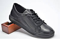 Женские спортивные туфли кожаные кеды черные Corso Vito 021268838