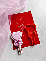 3D-формочки-вирубки для пряників "Сердечко на паличці"