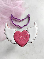 3D-формочки-вирубки для пряників "Сердечко 27/Сердечко з крилами"